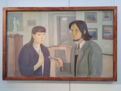 Eero Nelimarkka maalasi tyttärentyttärensä ja tämän japanilaisen poikaystävän.