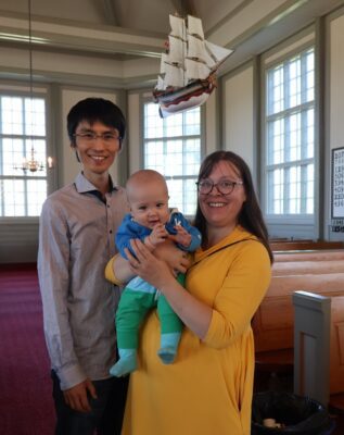 Johanna ja Shuhei Yamaguchi vierailivat Lappajärven kirkossa kertomassa työstään.