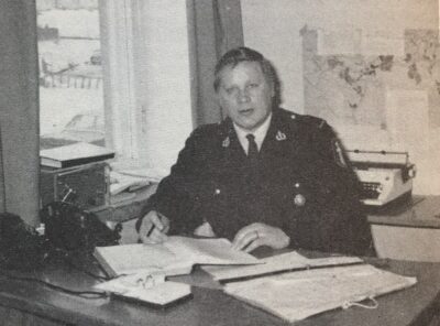Mauri Pitkämäki Nokian poliisiasemalla 1973. Kuva: Pitkämäen muistelmista.