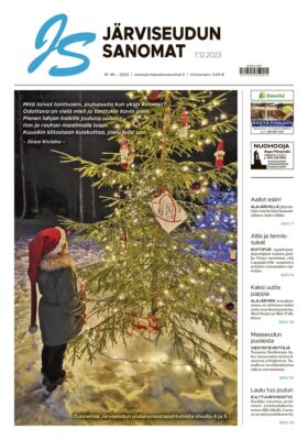 Järviseudun Sanomien digilehti 49 (7.12.2023) on luettavissa tänään tiistaina kello 16 kotisivulla.