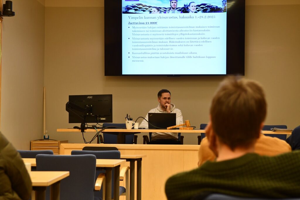 Vimpelin kunnan avustukset ovat haettavissa helmi- ja maaliskuun aikana, kertoi vapaa-aikasihteeri Ari Takala yhdistysillassa.