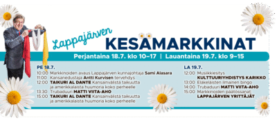 Lappajäven kesämarkkinat mainossivu
