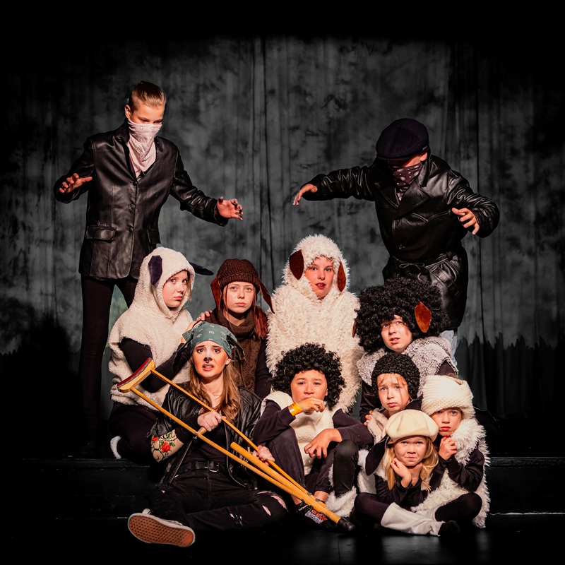 Teatteriharrastuksessa erilaisuus on vahvuus. Kuva Onnelan Babe-näytelmästä: Samuli Koivusalo.