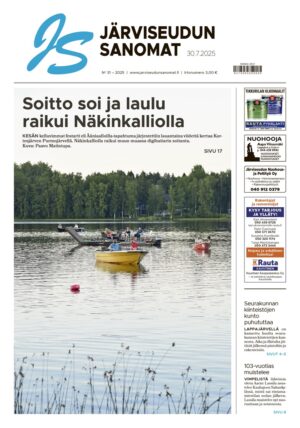 Järviseudun Sanomat 30.7.2025: uutisia Järviseudulta.