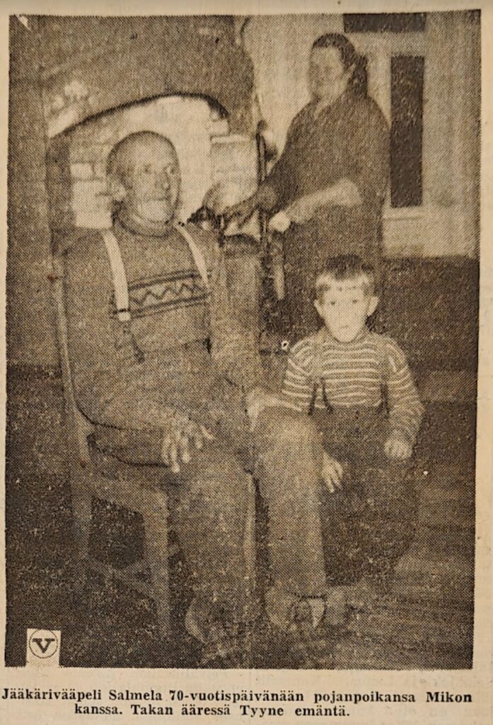 Pajalan ottama kuva haastattelusta vuonna 1956.