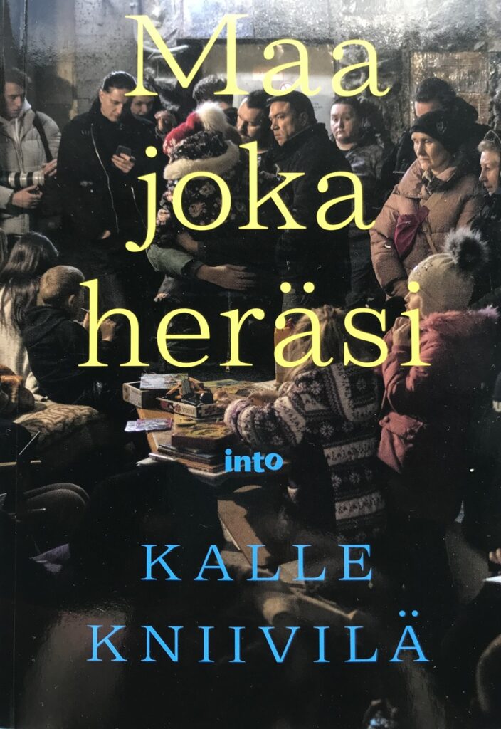 Ilmahälytys! Ukrainalaisia pommisuojassa kirjan kansikuvassa.