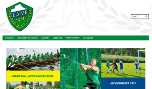 Lappajärven Veikot sai uudet kotisivut. Kuvakaappaus kotisivulta.
