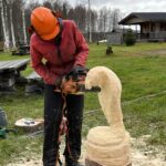 Jenna Huhtalan kalkkarokäärme alkaa hahmottua.