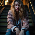 Portrait depressed woman