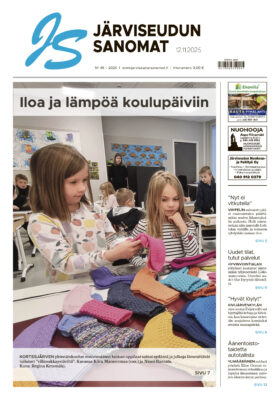 Järviseudun Sanomissa 46/2025 uutisoidaan jälleen laajasti koko alueelta, mutta myös aiheista villasukista uuteen kouluun ja autojen äänentoistosta huutokauppaan.
