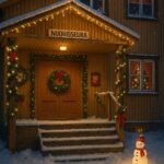 Lappajärven Nuorisoseuralla vietetään pikkujouluja ja myyjäisiä sunnuntaina. Kuvassa tekoälyllä koristeltu Nuorisoseura. Kuva: Hannu Takala.