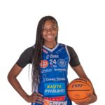 Vedon laitahyökkääjä Sahara Jones pussitti 29 pistettä Tampereella. Kuva: Pasi Ahola.