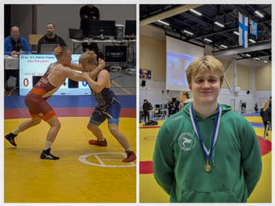 Antti Tenhunen otti vapaapainin SM-pronssia. Kuva: Jarno Tenhunen.