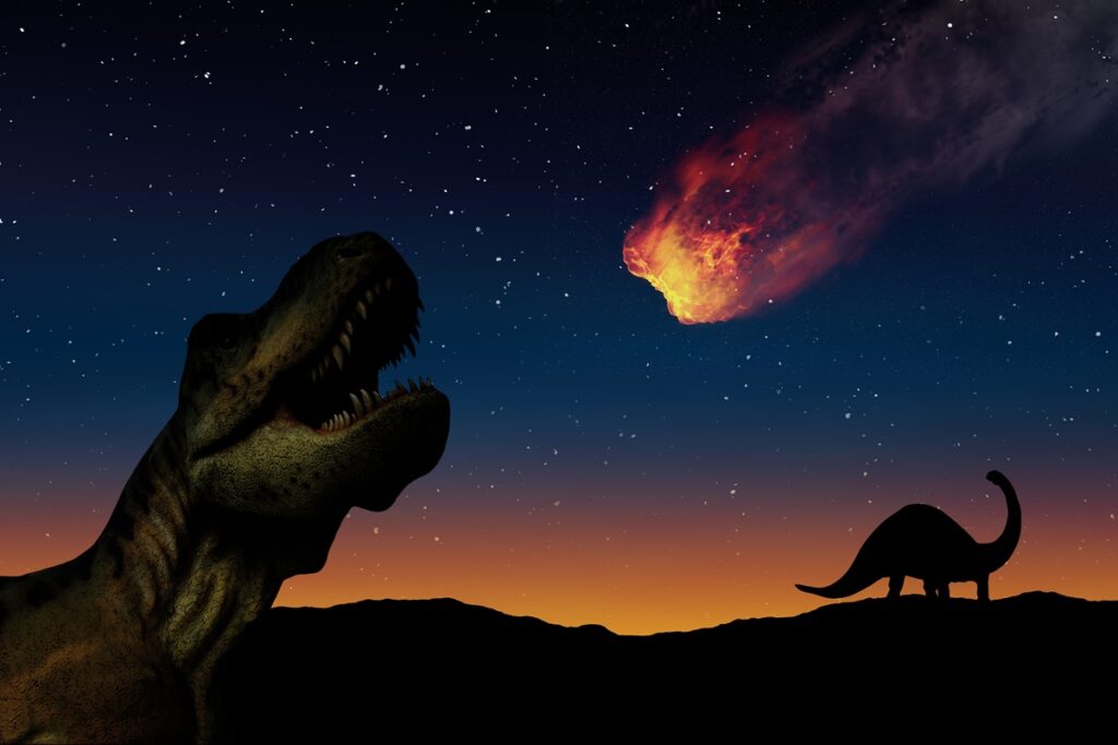 Oliko Lappajärvellä dinosauruksia 78 miljoonaa vuotta sitten? Millaista oli elämä meteoriitin iskeytyessä Lappajärvelle? Näihin kysymyksiin saamme vastauksia Mikko Haaramon luennolla 18. marraskuuta. Kuva Gerd Altmann/Pixabay.