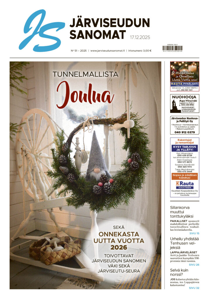 Joulun tuplanumeron näköislehti ilmestyy diginä jo tänään!