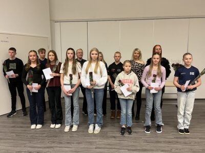 Kunnan urheilustipendin sai yhteensä 18 eri lajien harrastajaa.