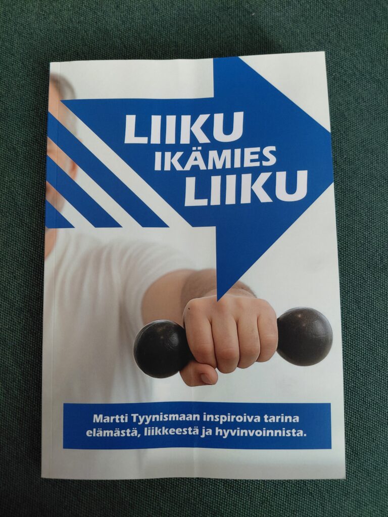 Liiku ikämies liiku on julkaistu vuoden 2025 joulukuussa, ja sitä voi tiedustella ostettavaksi Martti Tyynismaalta.