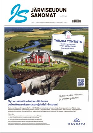 Järviseudun Sanomat 14/2026 ilmestyy kotisivulle 31.3. kello 16.