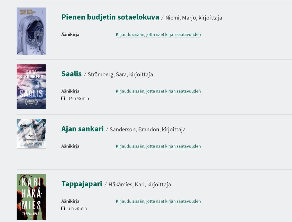 Celianetissä on valikoima uutuuskirjoja.