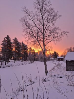 Jokien jäät ovat tänä talvena keskimääräistä paksumpia. Kuvassa jokiuomaa Alajärvellä.