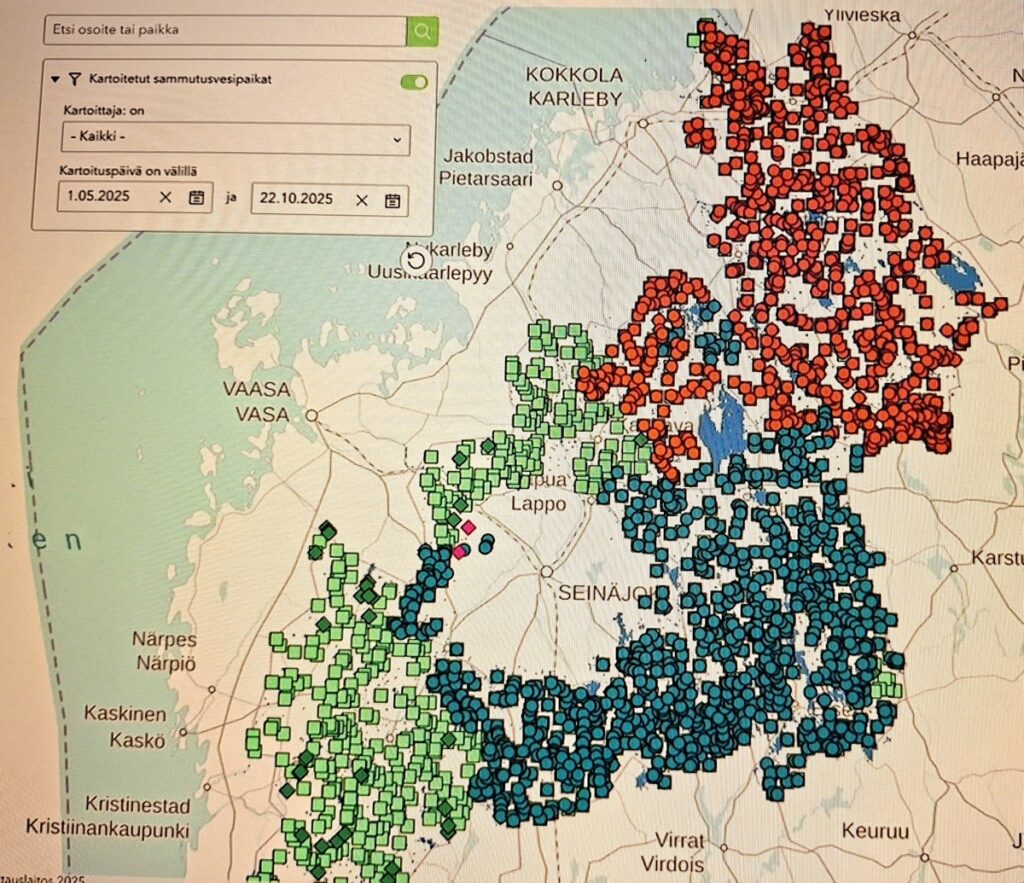 Etelä- ja Keski-Pohjanmaalla on kartoitettu pelastuslaitoksen käyttöön soveltuvia vedenottopaikkoja.