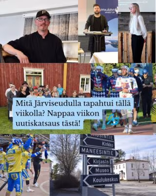 Mitä Järviseudulla tapahtui tällä viikolla Kokosimme viikon tärkeimmät uutiset ja puheenaiheet yksiin kansiin – nappaa viikon uutiskatsaus tästä!