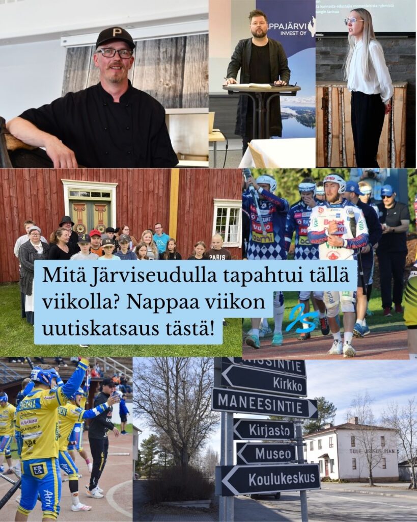 Mitä Järviseudulla tapahtui tällä viikolla Kokosimme viikon tärkeimmät uutiset ja puheenaiheet yksiin kansiin – nappaa viikon uutiskatsaus tästä!